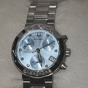Accutron Women's Chamonix 25 Diamonds Chronograph Watch. Original price $750
